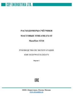 Руководство по эксплуатации MassFlow ST10