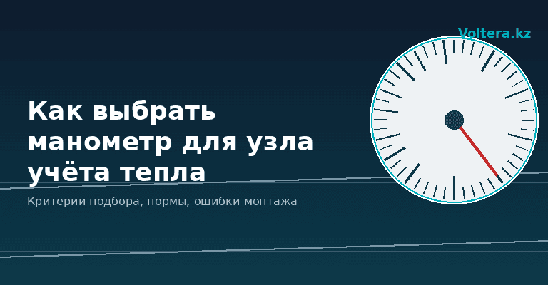 Как выбрать манометр для узла учёта тепла